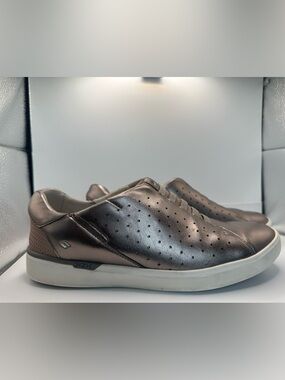 Kizik Women’s Miami Pewter Bronze Hands Free Sneakers Size 8 Leather Breathable